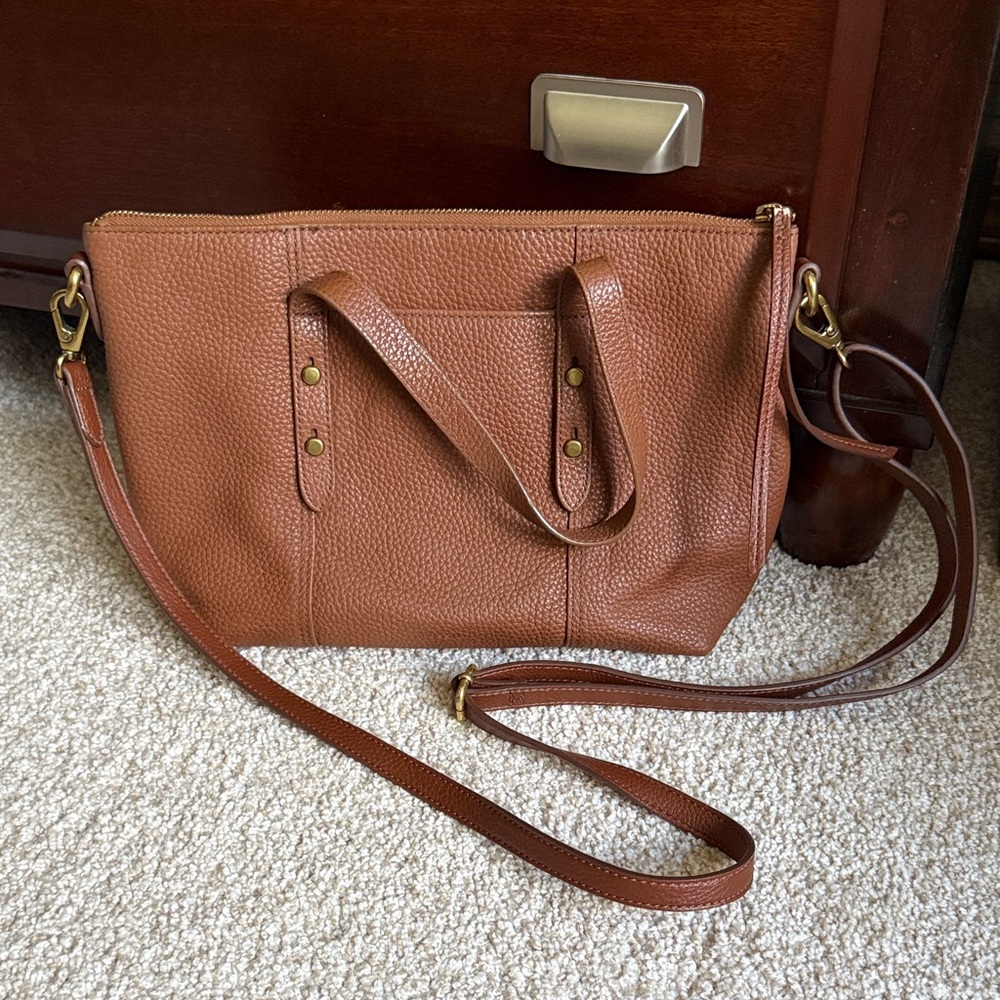 Fossil Brown Leather Bag - Picture 1 of 5